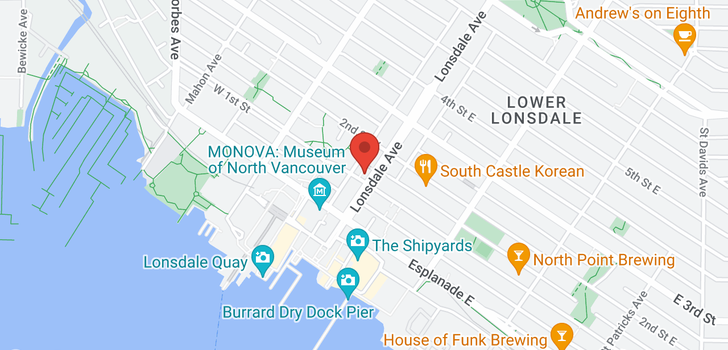 map of 101 540 LONSDALE AVENUE